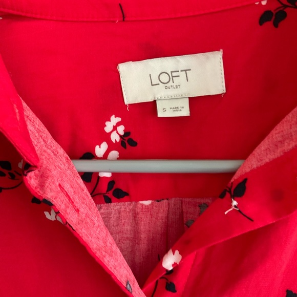 Red Loft button down - Picture 3 of 3